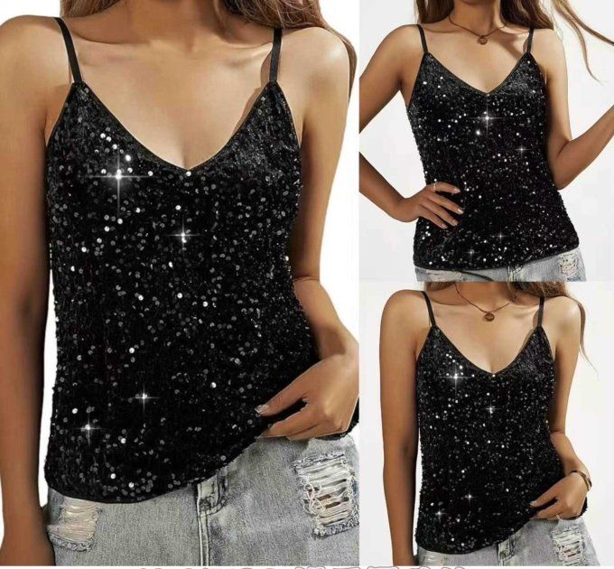 Top pailleté - disponible en 3 coloris