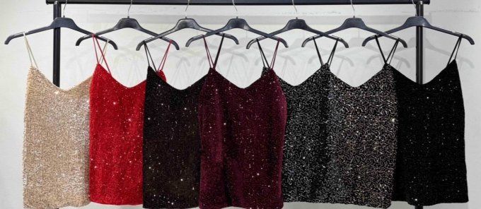 Top pailleté - disponible en 3 coloris