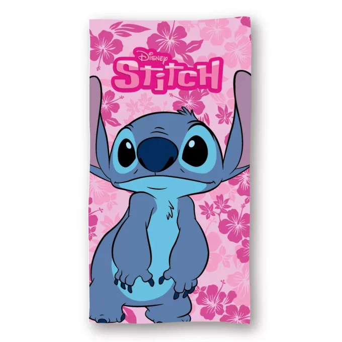 Serviette de plage & bain « Stitch floral » - Disney Lilo & Stitch