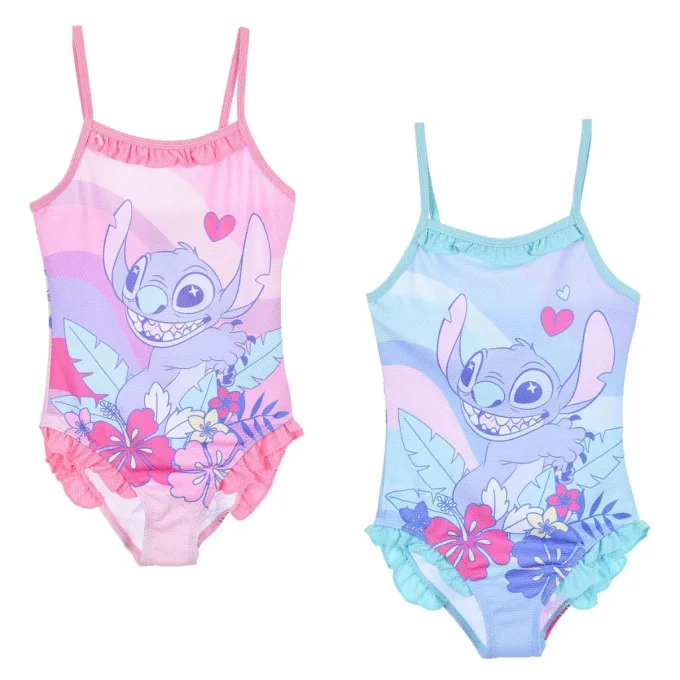 Maillot de bain 1 pièce Disney Stitch - Style tropical & volants
