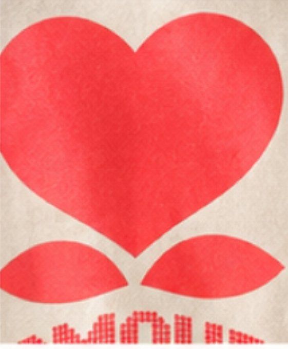 Motif coeur et inscription AMOUR